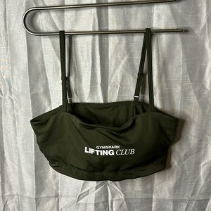 Gymshark Lifting Club Bandeau Sports Bra Olive Green